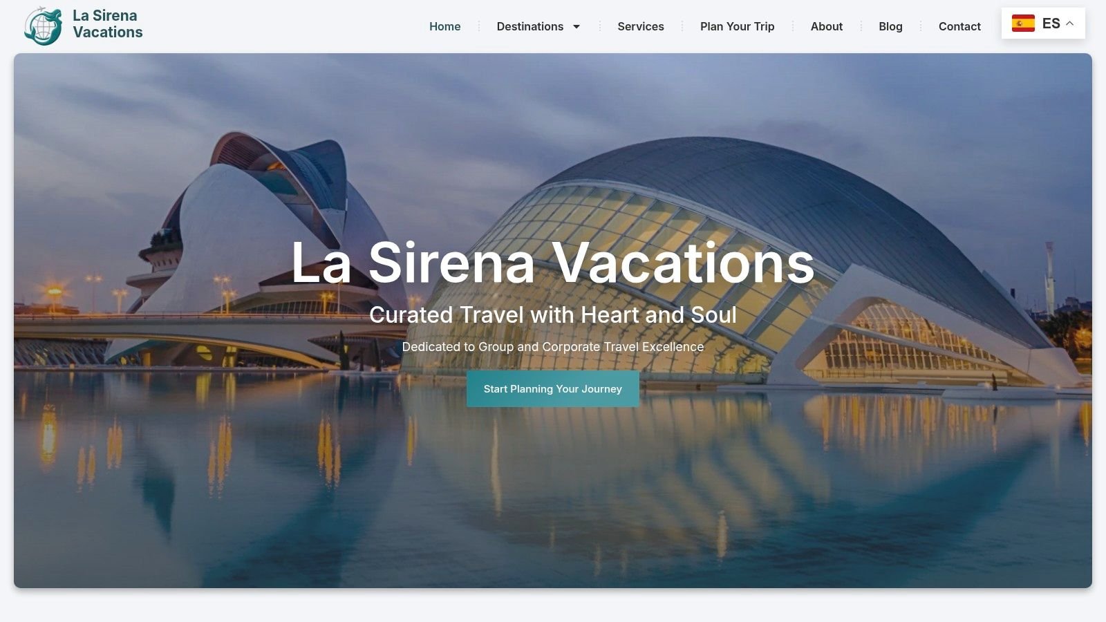 Screenshot from https://lasirenavacations.com