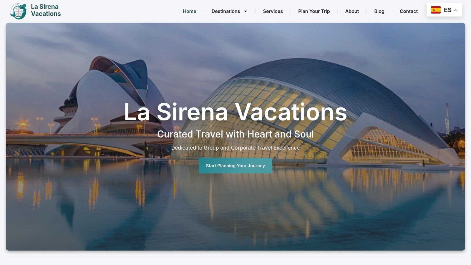 Screenshot from https://lasirenavacations.com