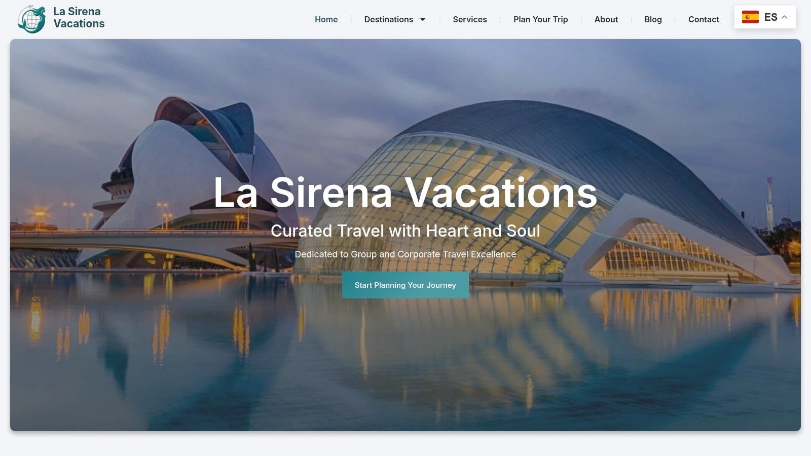 Screenshot from https://lasirenavacations.com