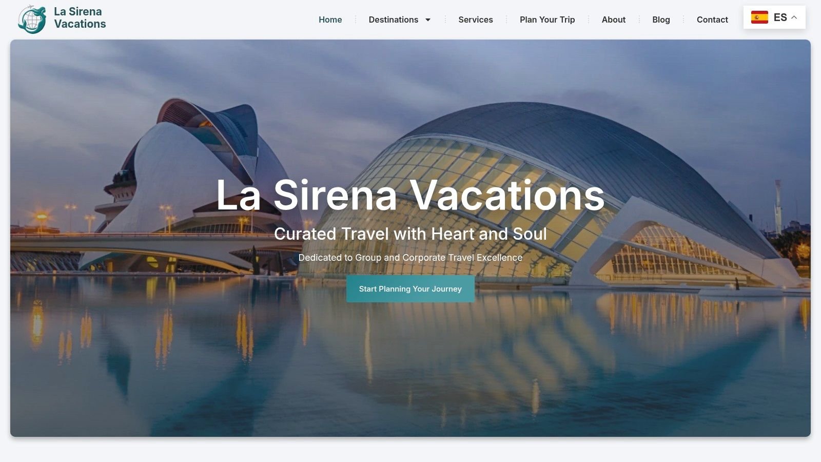 Screenshot from https://lasirenavacations.com